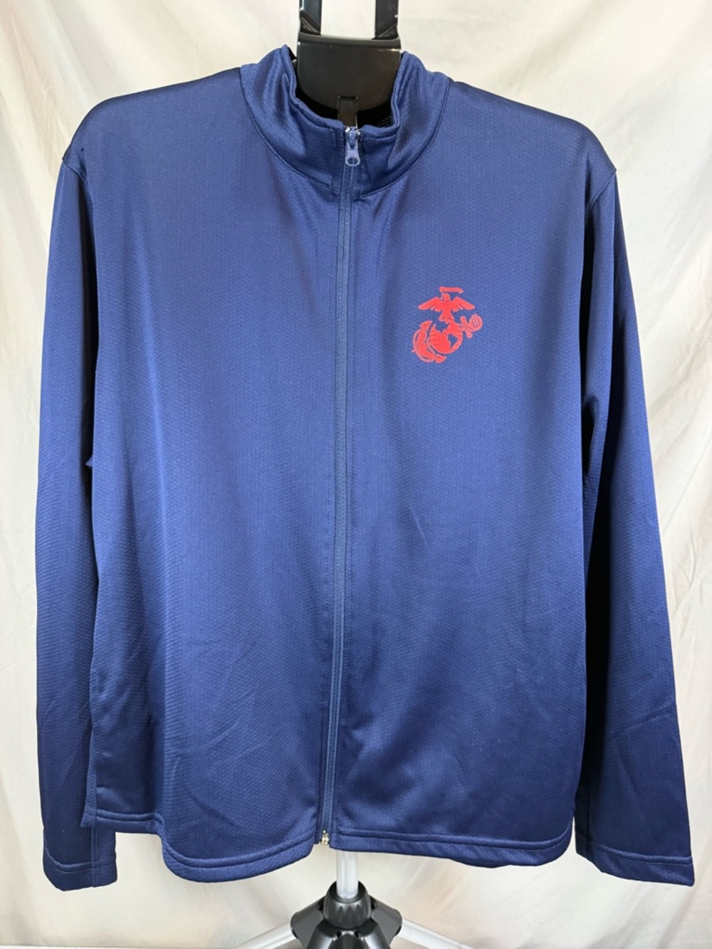 USMC‎ Marines Athletic Zip Up Jacket - Navy Blue - Large